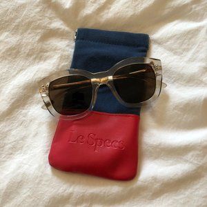 Le Specs Clear Sunglasses with Case